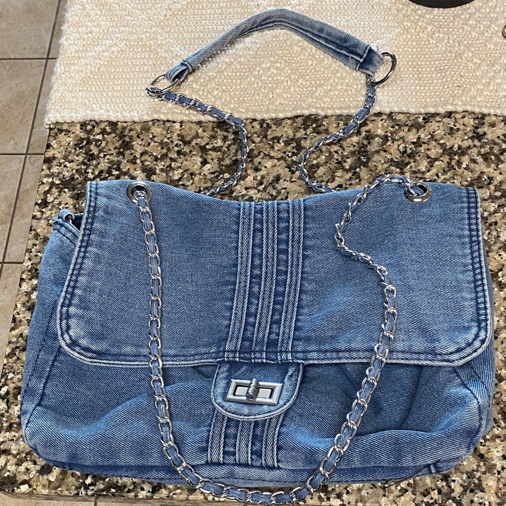 Blue Denim Shoulder Bag - Picture 6 of 9
